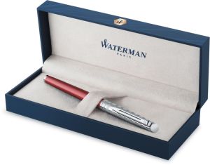 Waterman roller H&eacute;misph&egrave;re Deluxe Red met palladium detail