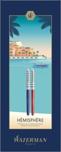 Waterman balpen H&eacute;misph&egrave;re Deluxe Red met palladium detail