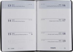 Brepols agenda Armada Seta 4 langues, bordeaux, 2026