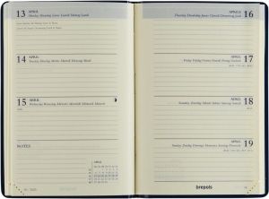 Brepols agenda Delta Seta 6 langues, bordeaux, 2026