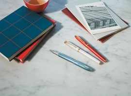 Parker IM Premium balpen, medium, in giftbox, Blue (blauw/zilver)