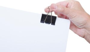 MAUL papierklem foldback 25mm blister 12 zwart