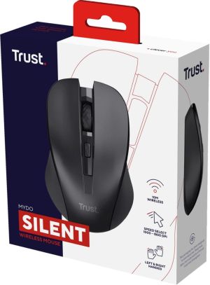 Trust draadloze stille muis Mydo, zwart