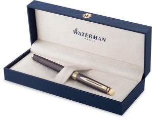 Waterman H&eacute;misph&egrave;re Metalic roller, fijn, zwart GT, giftbox