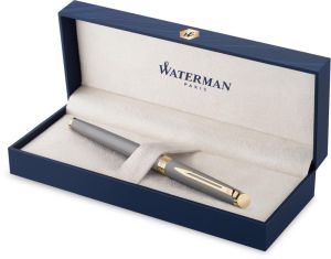 Waterman H&eacute;misph&egrave;re Metalic vulpen, medium, grijs GT, giftbox