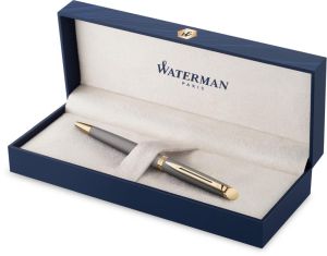 Waterman H&eacute;misph&egrave;re Metalic balpen, grijs GT, medium, giftbox