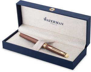 Waterman H&eacute;misph&egrave;re Metalic vulpen, medium, koperrood GT, giftbox