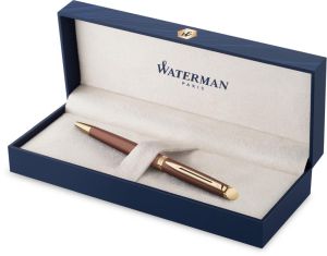 Waterman H&eacute;misph&egrave;re Metalic balpen, medium, koperrood GT, giftbox