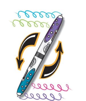 Maped Twin Tip 4-kleurenbalpen, medium, klassieke inktkleuren