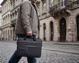 Donau Travel laptoptas Budapest, 3 l, 14 inch, grijs