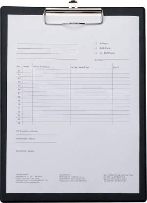 MAUL klemplaat pvc met transparante insteekstas op de achterzijde A4 staand