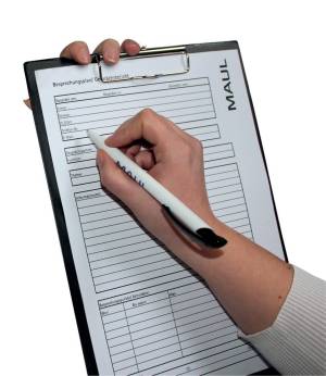 MAUL klemplaat A4 staand zwart