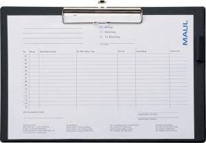 MAUL klemplaat A4 liggend zwart