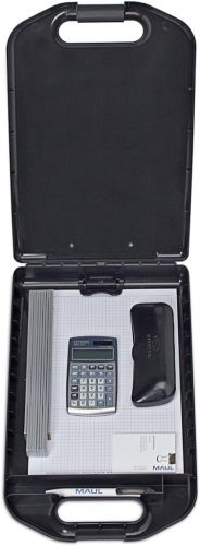 MAUL klembordkoffer Breed hard kunststof PP met handvat A4 41.5x25.8x5.3cm zwart