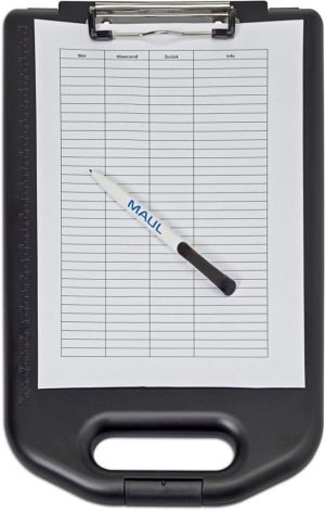 MAUL klembordkoffer Breed hard kunststof PP met handvat A4 41.5x25.8x5.3cm zwart