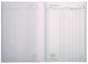 Exacompta, recettes caisse, ft 29,7 x 21 cm, n&eacute;erlandais, (50 x 2 feuilles) dupli