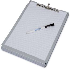 MAULcase klembordkoffer aluminium A4 staand, draait aan de onderzijde open (korte zijde)