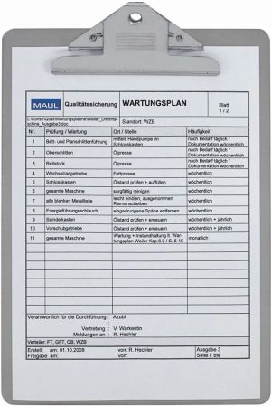 MAUL klemplaat Steel geheel RVS, ook de klem, A4 staand