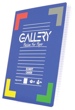 Gallery schrift, ft 16,5 x 21 cm, geruit 5 mm, 72 bladzijden