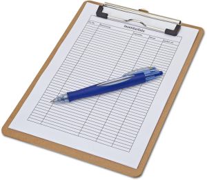 MAUL klemplaat Basic, hardboard karton, A5 staand, bruin