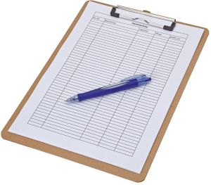 MAUL klemplaat Basic, hardboard karton, A4 staand, bruin