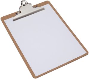 MAUL klemplaat Classic, hardboard karton, A4 staand, bruin