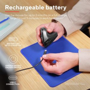 Trust Bayo II draadloze ergonomische muis, voor rechtshandigen