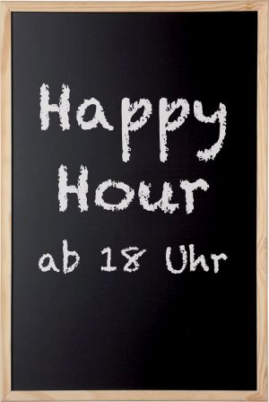 MAUL krijtbord zwart met houten frame 40 x 30cm