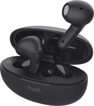 Trust Yavi Bluetooth draadloze oortjes, noice cancelling earphones, zwart
