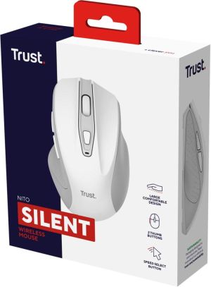 Trust Nito draadloze stille muis, wit