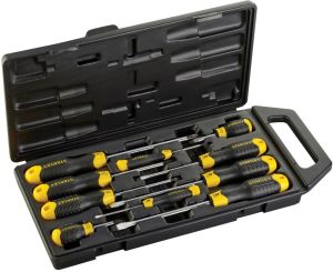 Stanley schroevendraaier Cushion Grip, set van 10 stuks