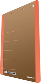 DONAU plaque &agrave; pince, A4, carton rigide, portrai, brun-orange