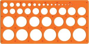 Maped cirkelsjabloon, in ophangetui