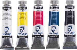 Van Gogh set de m&eacute;lange primaire, peinture &agrave; l'huile, 5 x 20 ml
