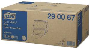 Tork papieren handdoeken Matic voor dispenser, systeem H1, 2-laags, 150 m, doos van 6 rollen