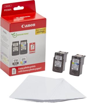 Canon inktcartridge PG-510 en CL-511, 220 pagina's, OEM 2970B017, 4 kleuren
