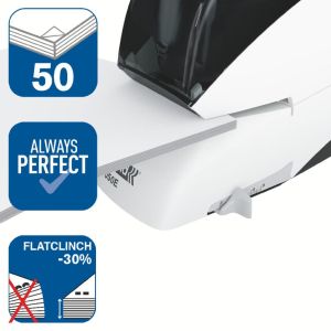 Rapid elektrische nietmachine R5050e, 50 blad, wit/zwart