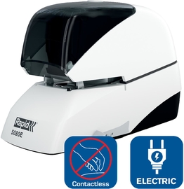 Rapid agrafeuse electrique R5080e, 80 feuilles, blanc/noir