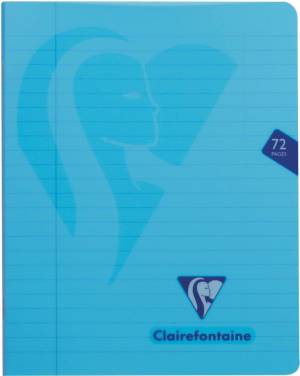Clairefontaine schrift mimesys voor ft A5, 72 bladzijden, kaft in PP, gelijnd, geassorteerde kleuren
