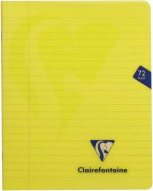 Clairefontaine schrift mimesys voor ft A5, 72 bladzijden, kaft in PP, gelijnd, geassorteerde kleuren