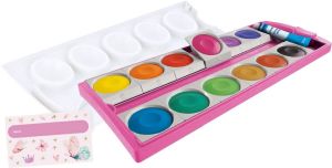 Pelikan verfdoos 735/K12, glitter roze, 12 napjes