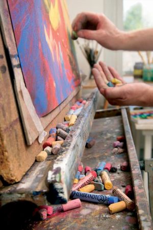 Rembrandt softpastels, doos met 15 pastels