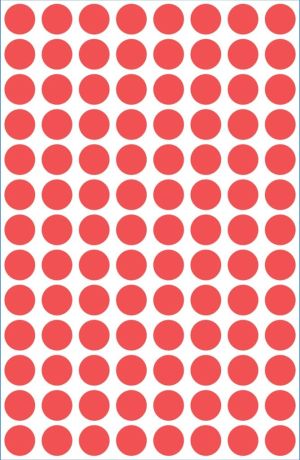 Avery Etiquettes ronds diam&egrave;tre 8 mm, rouge, 416 pi&egrave;ces