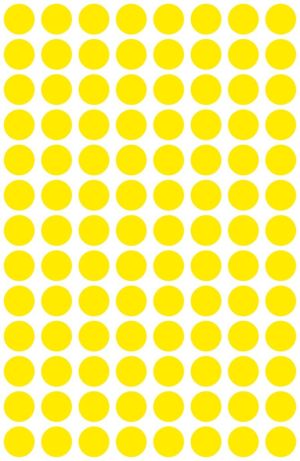 Avery Etiquettes ronds diam&egrave;tre 8 mm, jaune, 416 pi&egrave;ces