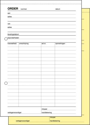 Sigel Expres orderbook, ft A5, n&eacute;erlandais, dupli (50 x 2 feuilles)