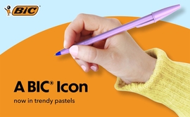 Bic stylo bille Cristal pastel, bo&icirc;te de 20 pi&egrave;ces, assorti