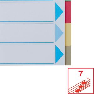 Esselte tabbladen voor ft A4 karton 7 tabs 23 perforatiegaten