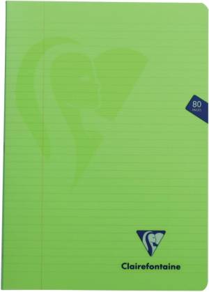 Clairefontaine schrift mimesys voor ft A4, 80 bladzijden, kaft in PP, gelijnd, geassorteerde kleuren