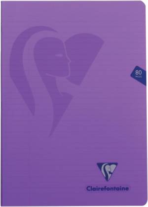 Clairefontaine schrift mimesys voor ft A4, 80 bladzijden, kaft in PP, gelijnd, geassorteerde kleuren