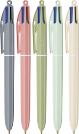 Bic stylo bille 4 couleurs Mineral Tones, display de 30 pi&egrave;ces, assorti